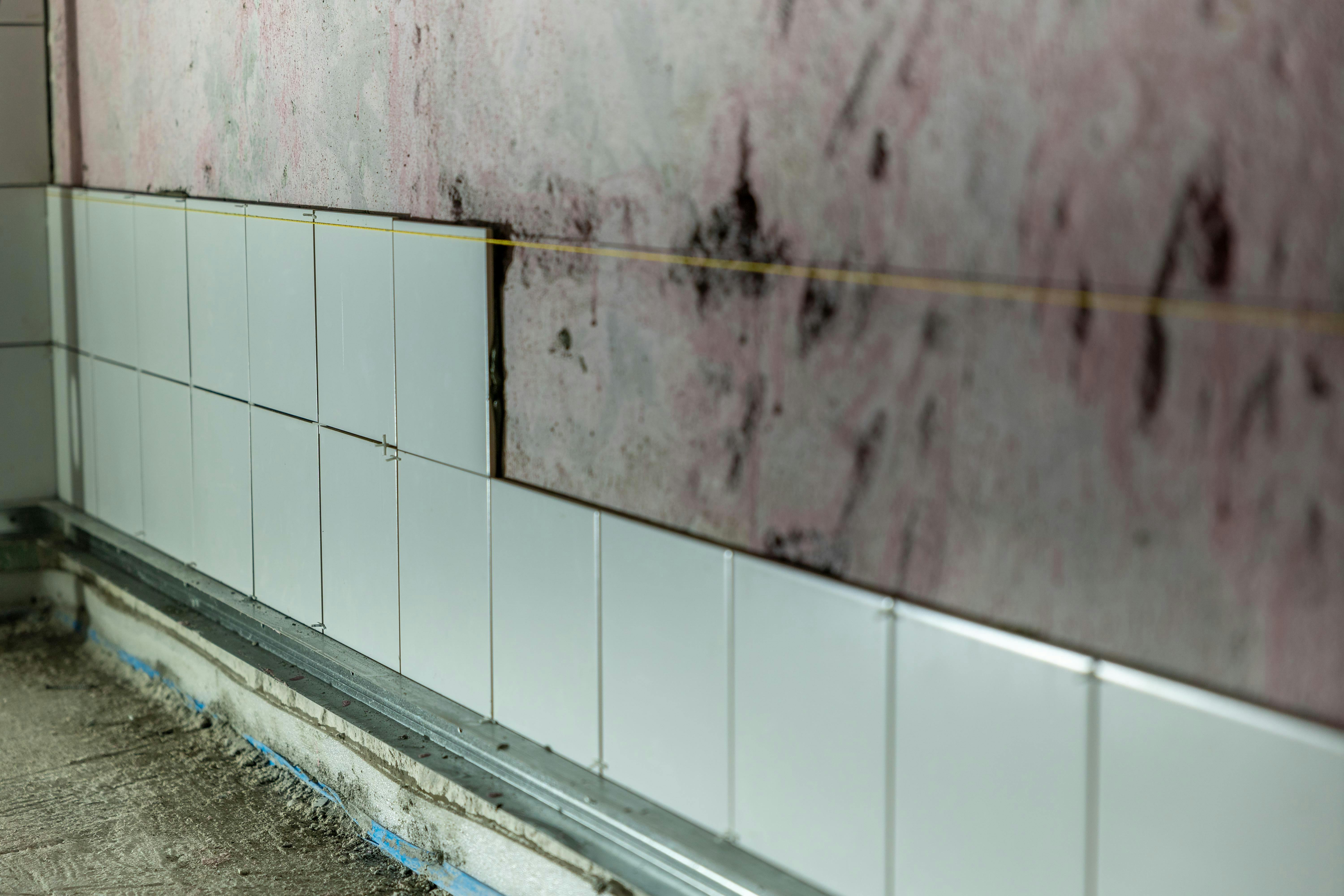 Signs of mold behind walls